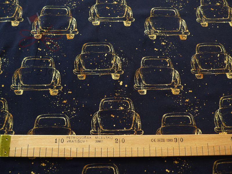 Úplet 210g - Autíčka na černé