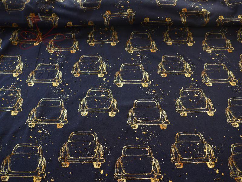 Úplet 210g - Autíčka na černé