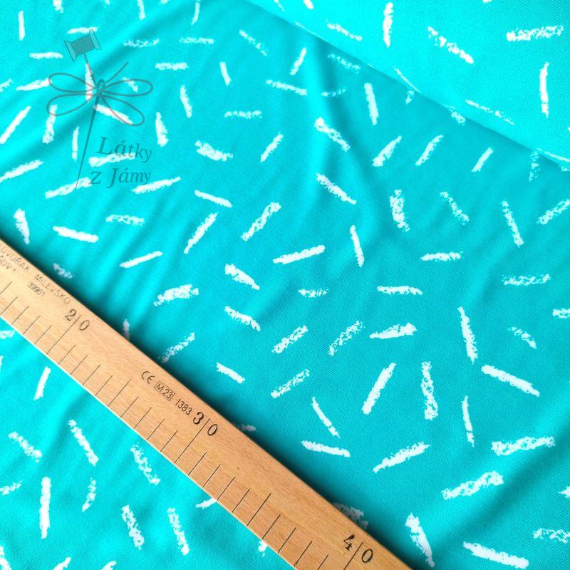 Čárky na tyrkysové