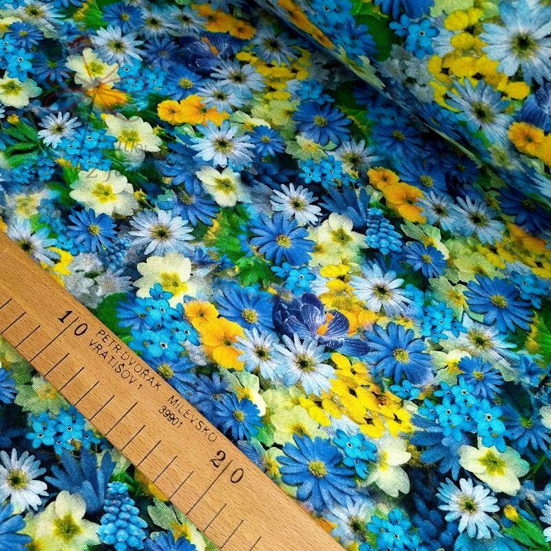 Modré a žluté květy