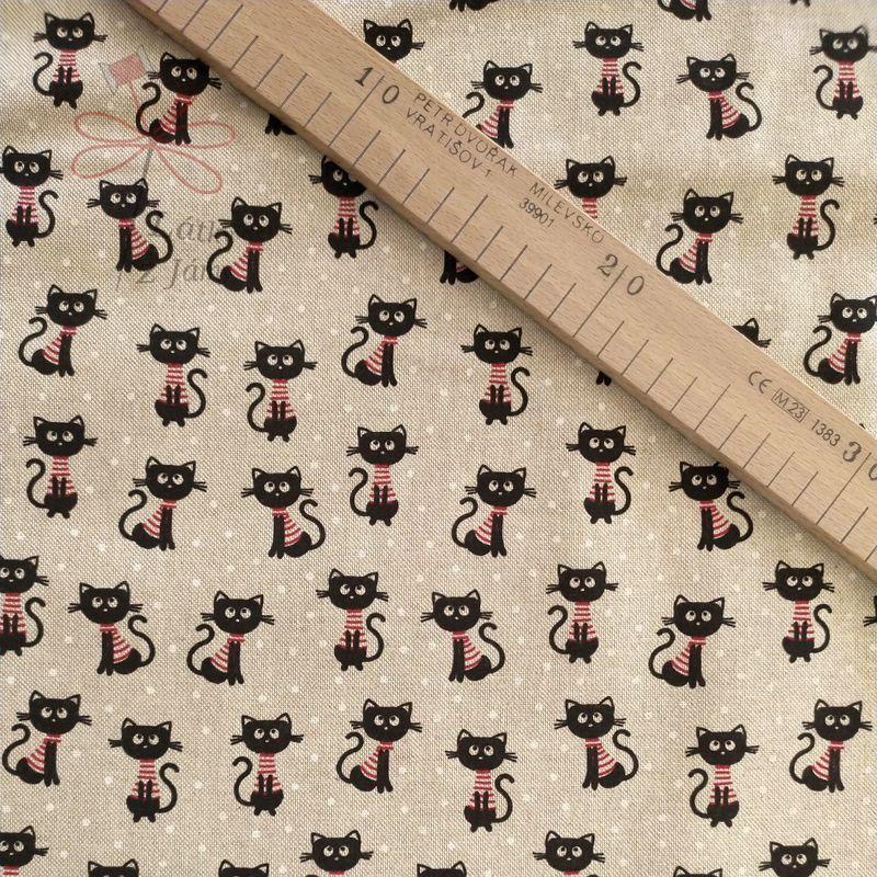 Režná látka pruhované kočky