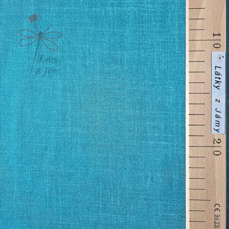 Efekt jeans zelená smaragdová- počesaná tepákovina