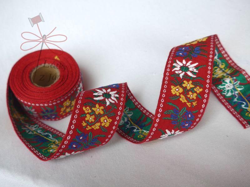 Stuha - Červená krojová