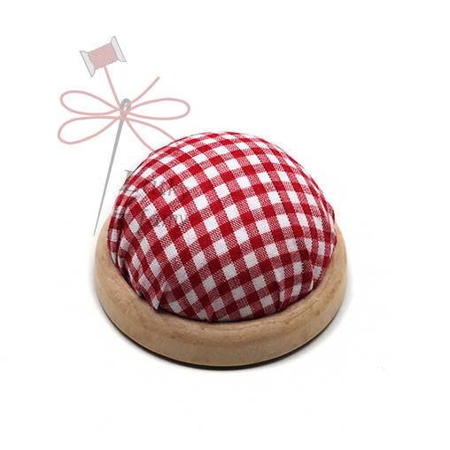 Jehelníček s dřevěnou podložkou průměr 7cm