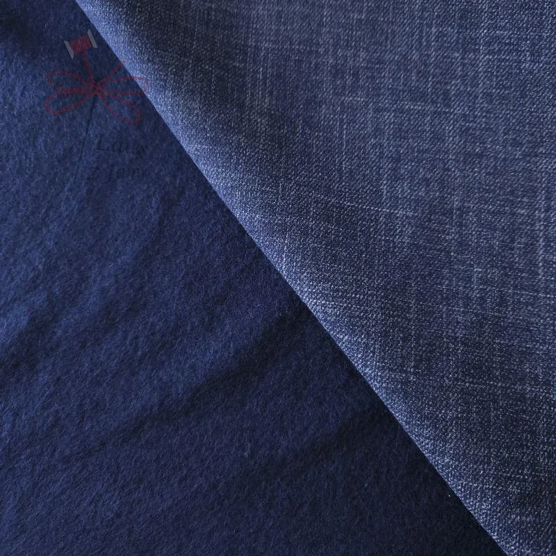Efekt jeans na temné modré- počesaná tepákovina