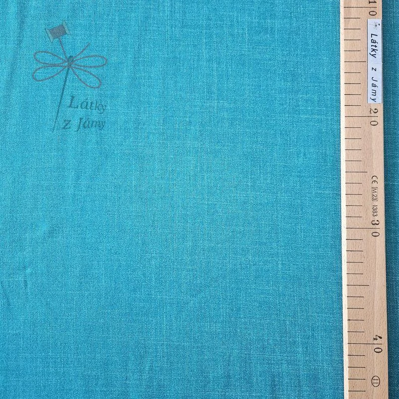 Efekt jeans zelená smaragdová- počesaná tepákovina