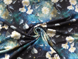 Teplákovina nepočesaná 250g- Noční květy