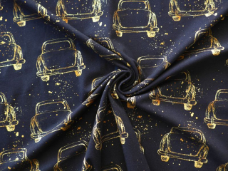 Úplet 210g - Autíčka na černé