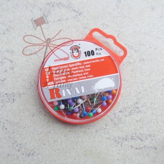 Špendlík napichovací Fe 27x0,60mm (v.28) plastová hlava 100ks