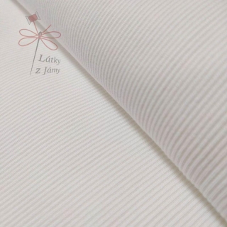 Náplet žebrovaný Bílý