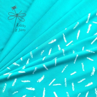 Čárky na tyrkysové