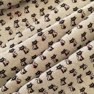 Režná látka pruhované kočky