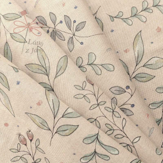 Režná látka akvarelové větvičky