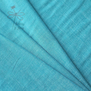 Efekt jeans zelená smaragdová- počesaná tepákovina