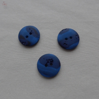 Knoflík tmavě modrý se vzorem- 20 mm